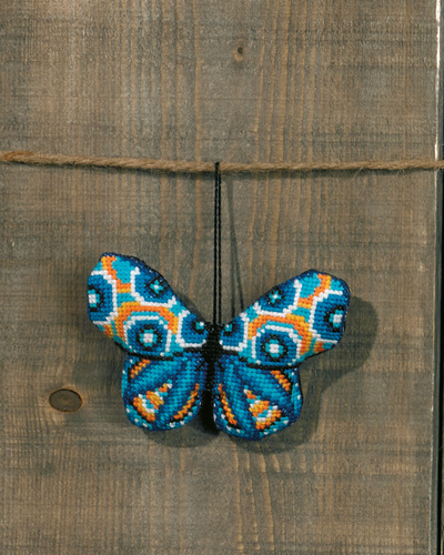 Schmetterling turkis