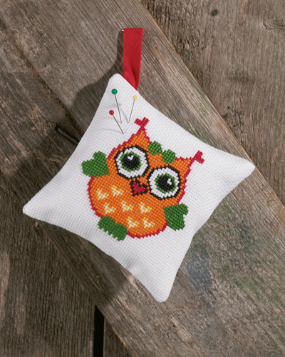 Pincushion,orange owl