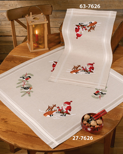 Tablecloth 1/2 linen n 80x80cm