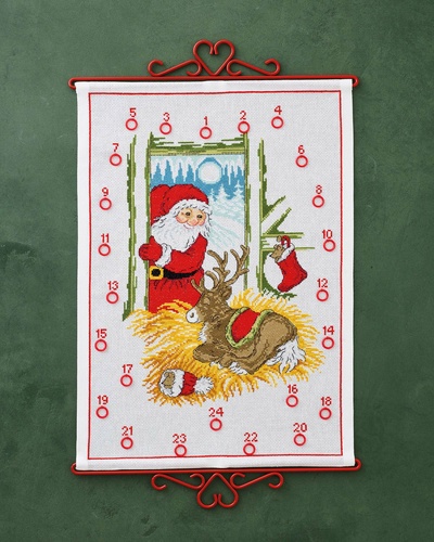 reindeer and Santa Claus