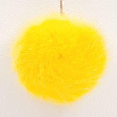 Kunststofpompon gul 10 cm