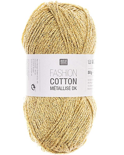 Fashion Cotton Métallisé DK, Yellow Gold