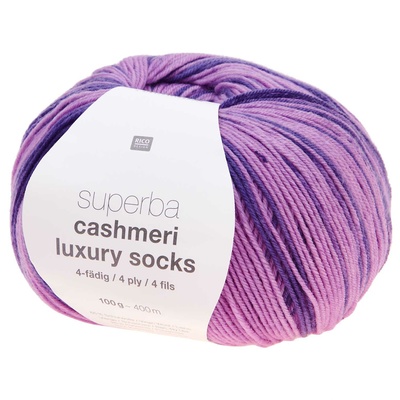 Superba Cashmeri Luxury Socks 4 ply , Purple