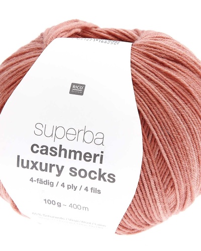 Superba Cashmeri Luxury Socks 4 ply , Coral