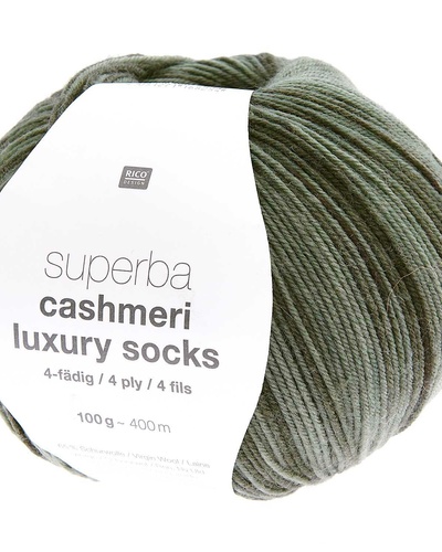 Superba Cashmeri Luxury Socks 4 ply , Olive