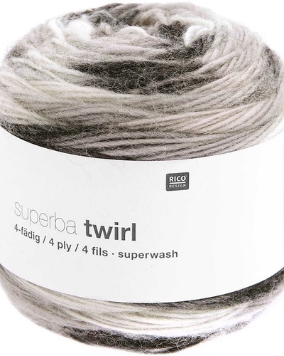 Superba Twirl 4 ply, Grey