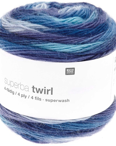 Superba Twirl 4 ply, Blue