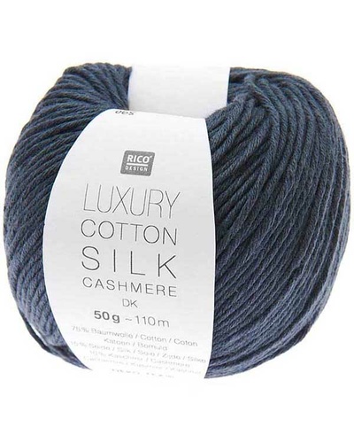 Luxury Cotton Silk Cashmere DK, Navy blue