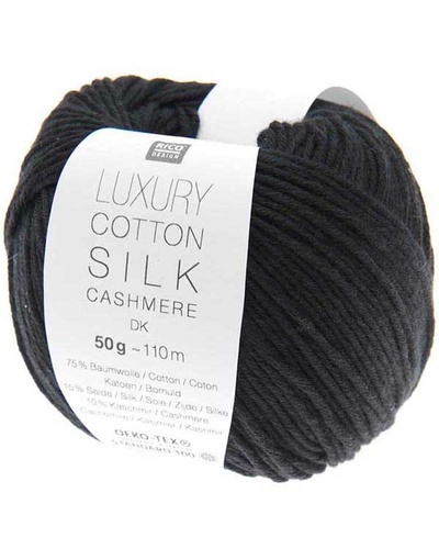 Luxury Cotton Silk Cashmere DK, Black