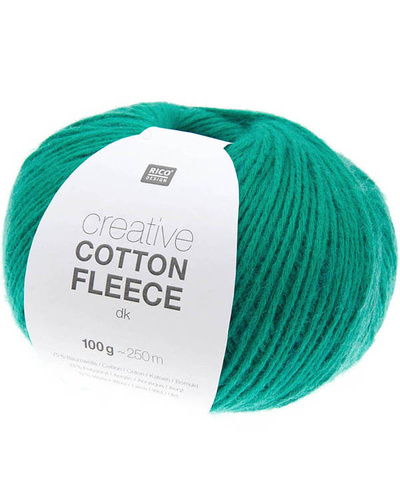 Cotton Fleece emerald 10x100