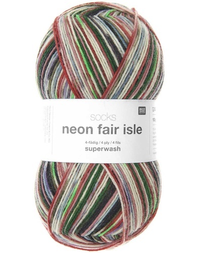 Socks Neon Fair Isle