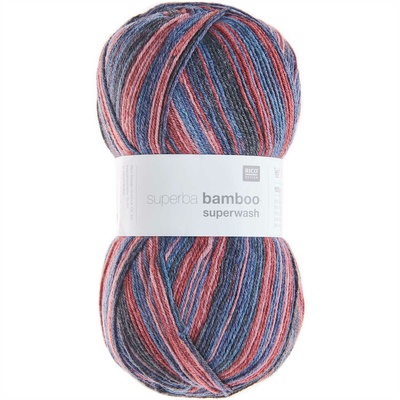 Superba Bamboo 4 ply, Teal-Berry Mix