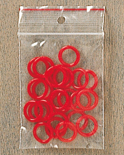 Red plastic-rings 24