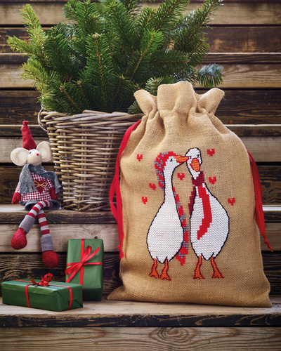 Christmas sack with geese