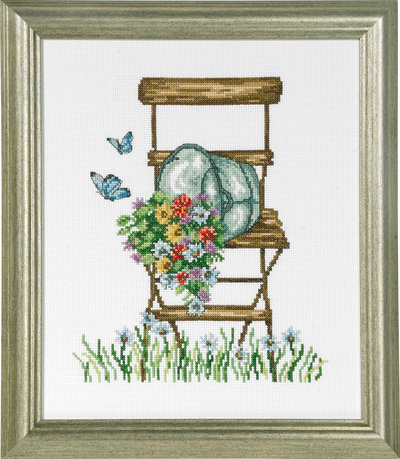 Chair with flowers