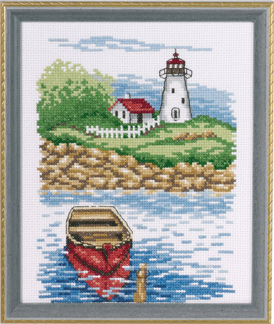 Lighthouse & skiff