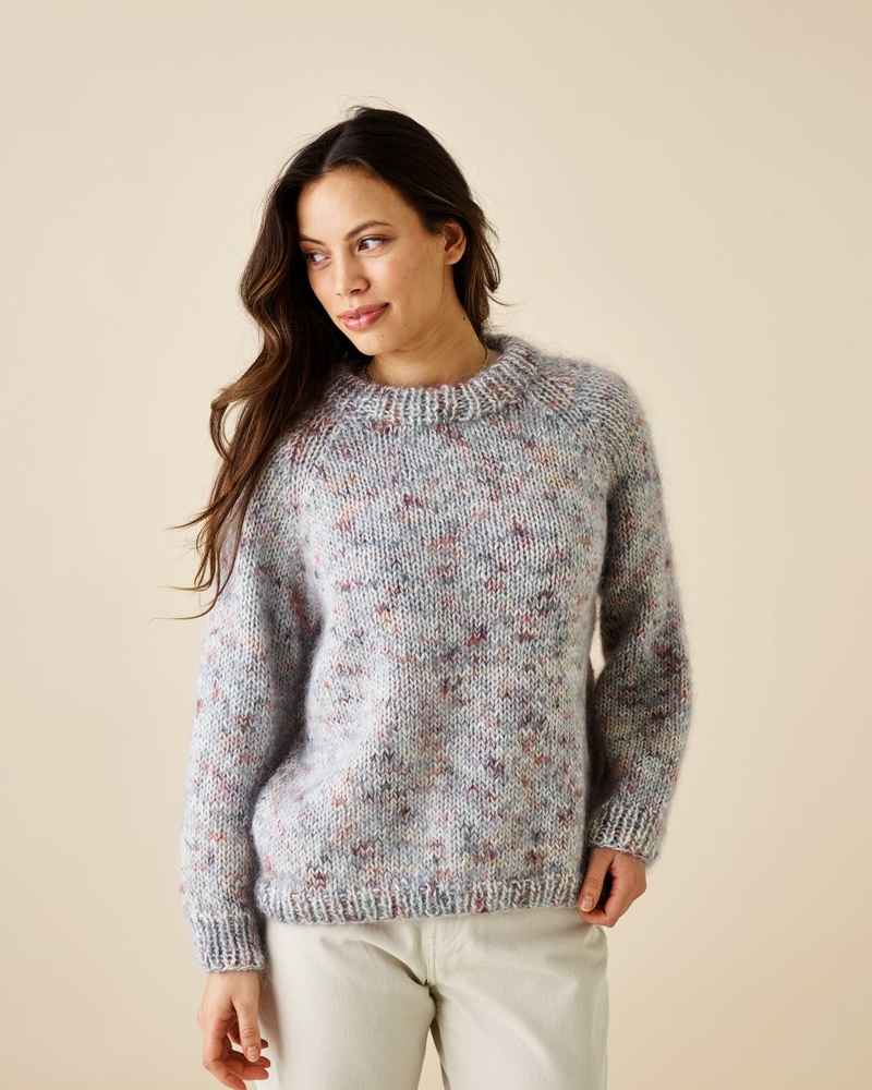 Chunky raglansweater med Bella Color